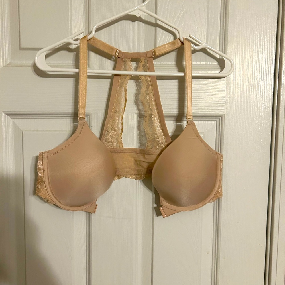 Torrid Curves 38 C Front Clasp Push Up Bra in Almond